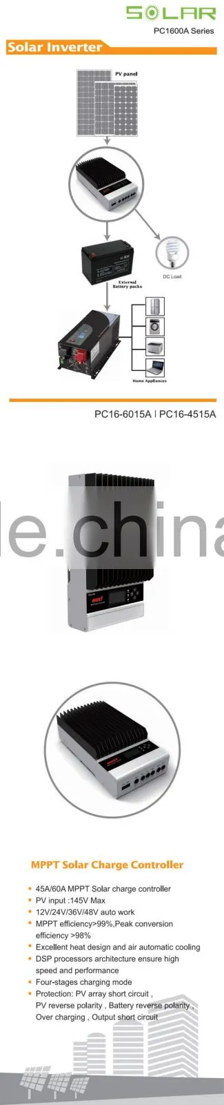<MUST Solar> Hot! New design 45A PV energy regulator 12V 24V 48V Solar charge controller