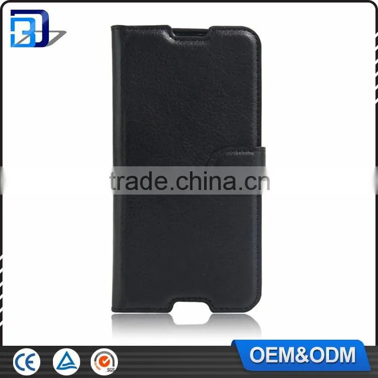 High Quality Litchi Design Credit Card Wallet Stand Flip leather case for Alcatel One Touch Idol 4 mobile phone cover