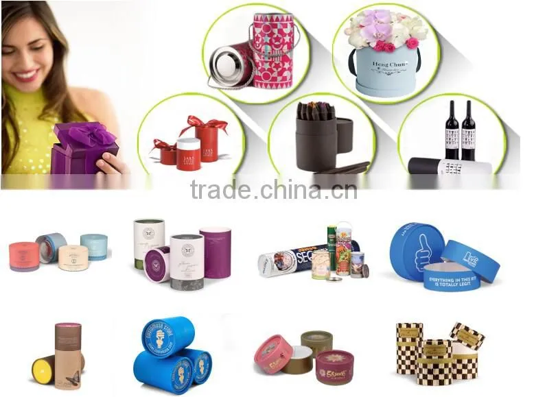 Tea paper packaging tube with plastic lid