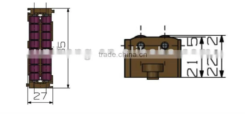 Plastic transfer roller plate PS153