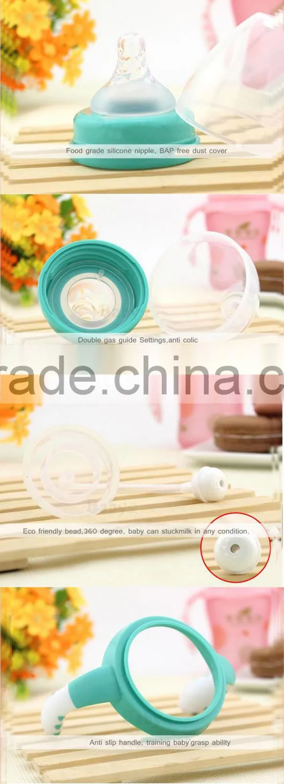China novel design for newborn kids nursing color changing baby bottle wholesale