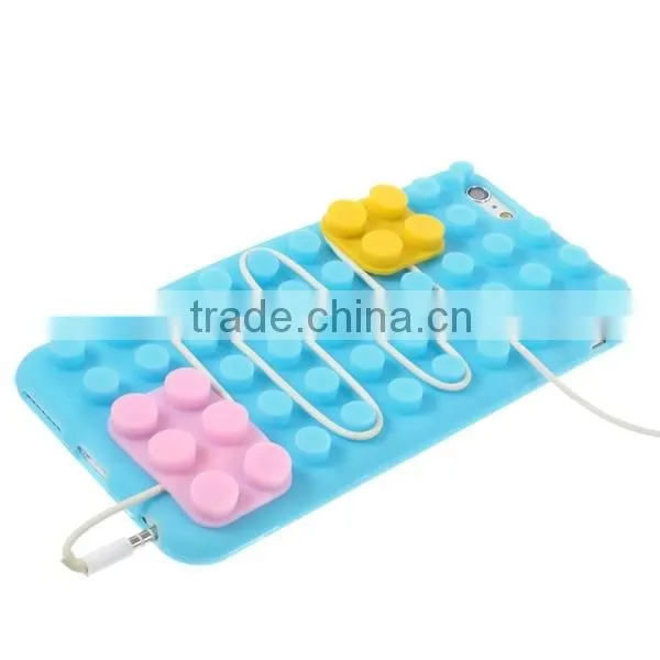 2015 hot selling 3D Building Block silicon case for apple iPHONE 6