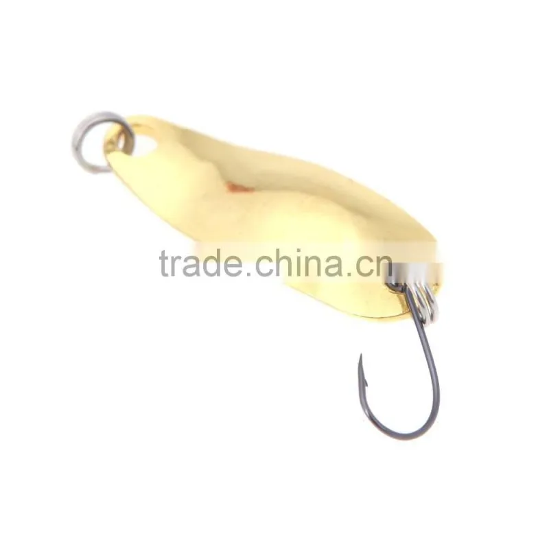2.8cm/2.5g Fishing Spoon Lure Sequin Paillette Metal Hard Bait Hook Tackle Gold