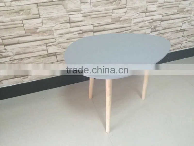 nice grey egg shape hotsale wholesale decorative wooden table