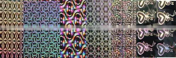 BOPP/PVC/PET Holographic Rainbow Film Laminated