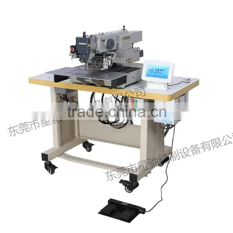 pattern sewing machine(pneumatic/electricity-driven filp/sliding presser foot for label)
