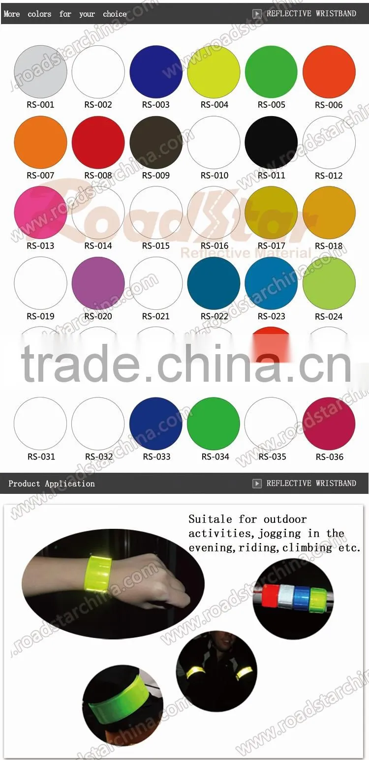 fashion safety reflective slap band