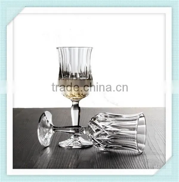 2016 new design embossed wine glass good price crystal wine glass cup for sale