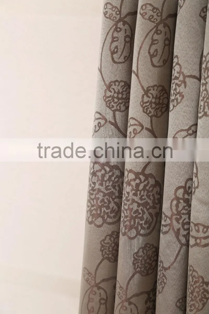 100% polyester fabric Jacquard Curtain Grommet Drapery