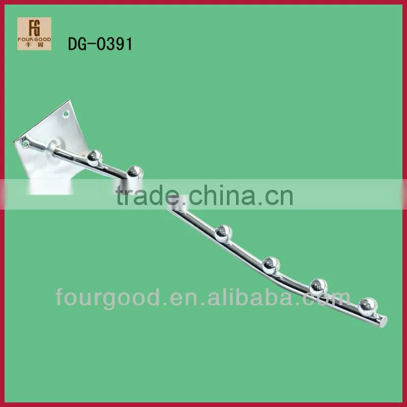 garments shop metal disply hook fix on wall panel