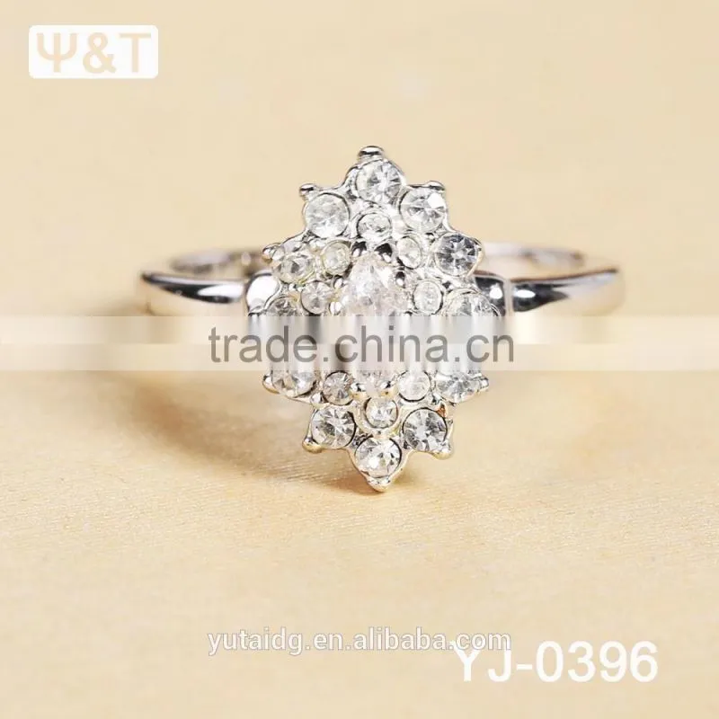 Jingli Jewelry Ladies Diamond Jewelry Flower Shaped Ring (YJ-396)