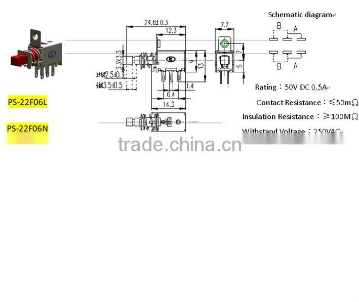 PS-22F06 push switches