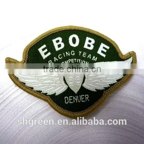 Lady garment velvet embroidery logo patch