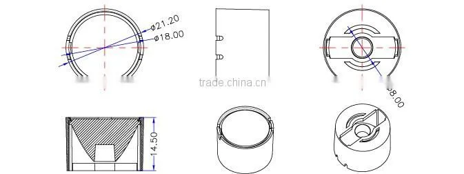High quality led lens for street light module lens wholesale