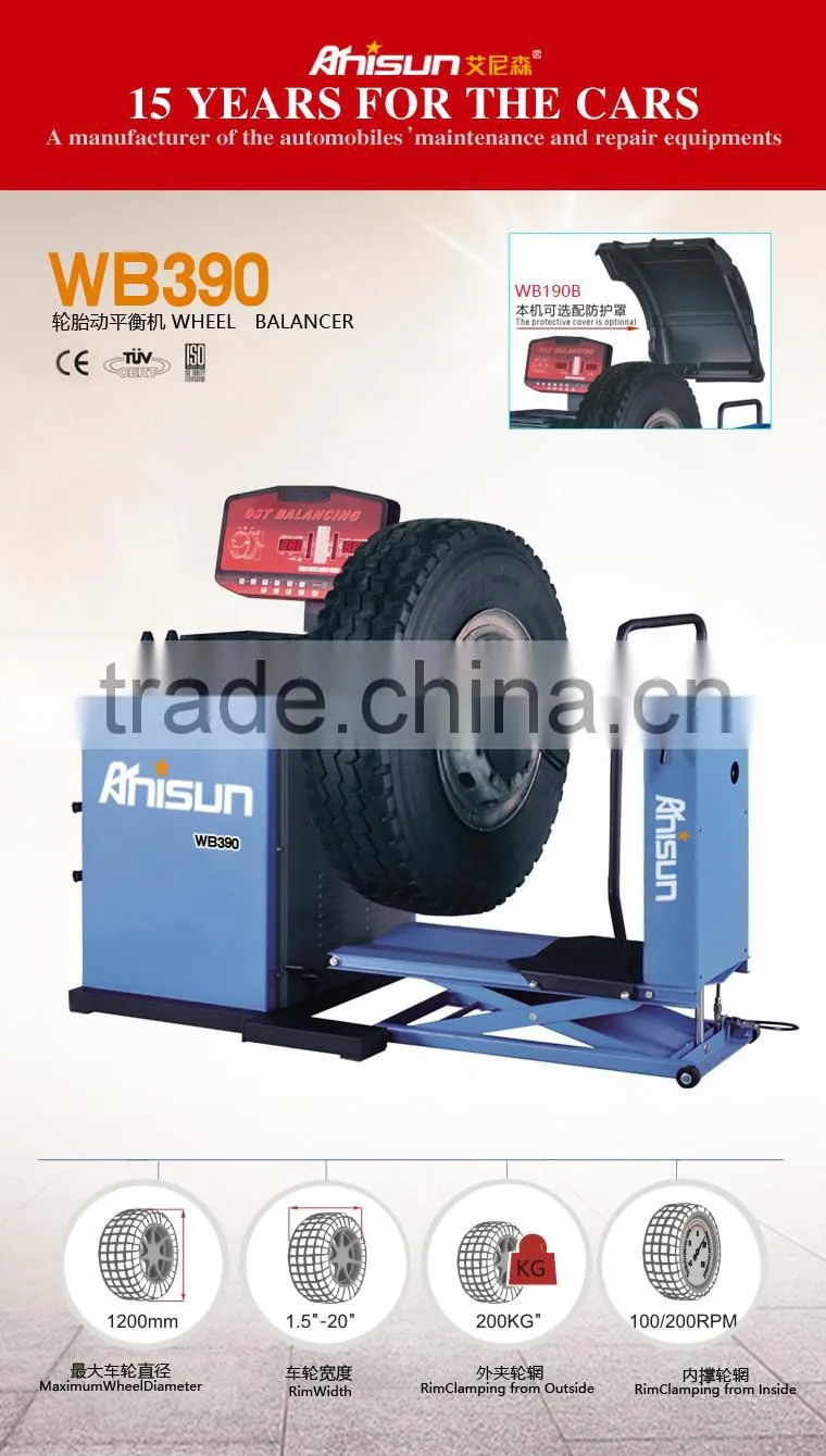 tyre balancer as truck diagnostic equipment and auto maintenance workshop tool