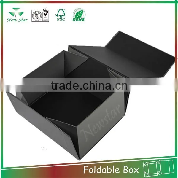 custom collapsible shopping box,silver foil peper wrapped collapsible box
