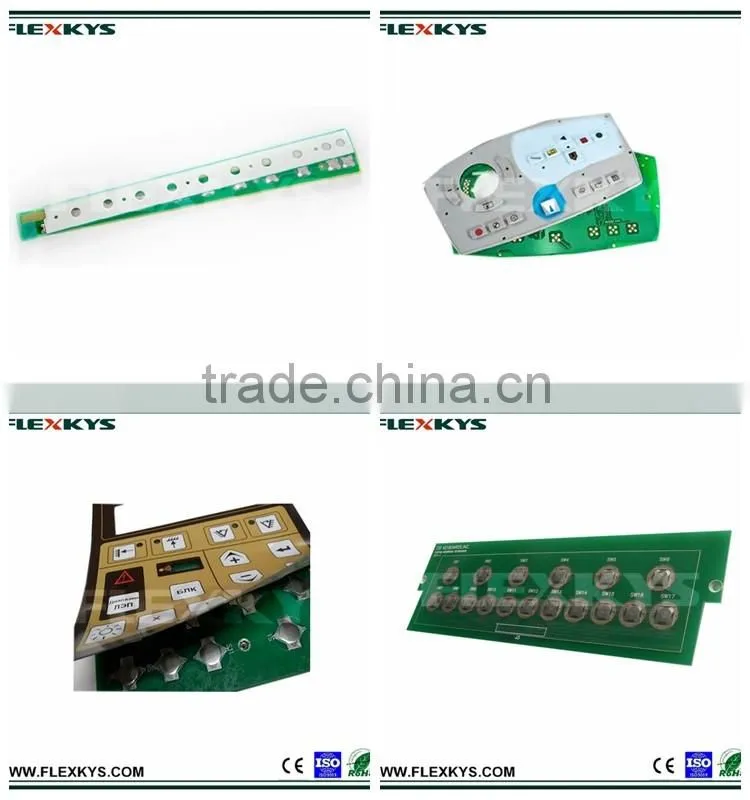 PCB printed circuit membrane switch with metal dome contact