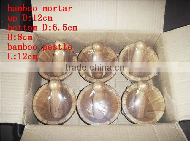 Bamboo mortar and pestle