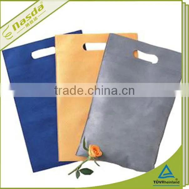 biodegradable silk screen printing ultrasonic hot stemp supermarket shopping non woven T-shirt bag