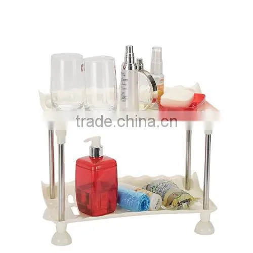 rectangel kitchen stainless steel draining storage rack 2 layers