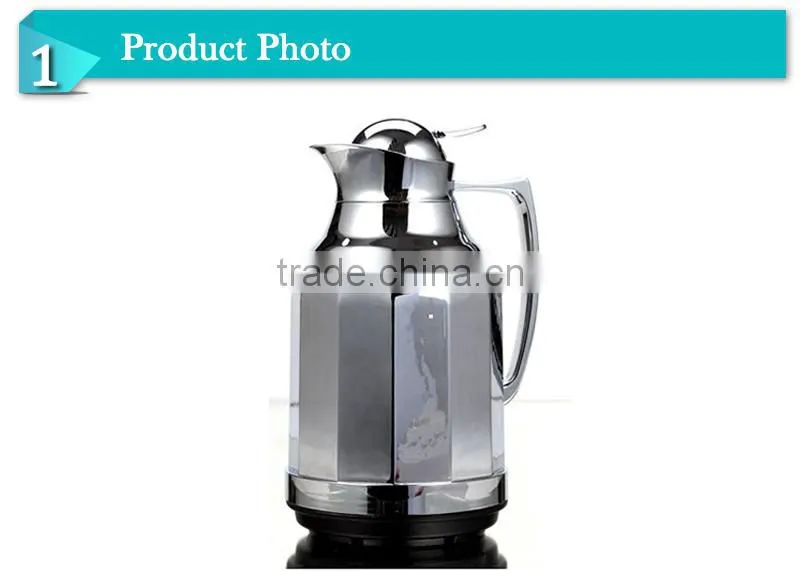 2014attractive ABS body glass inner vacuum flask,coffee kettle (JGUZ-C)