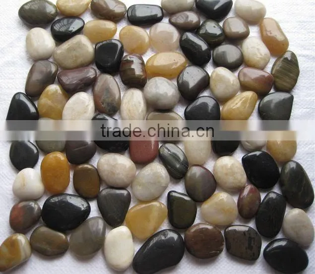 Colored River Stone Tile Mixed Pebble Tile Shower Floors