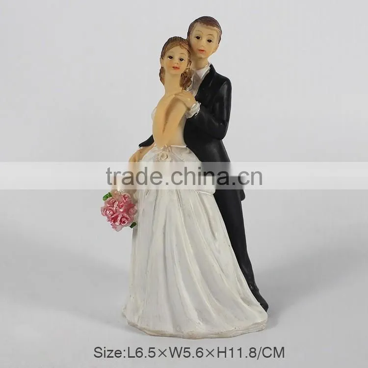 2016 decorate polyresin wedding figurine for wedding souvenir