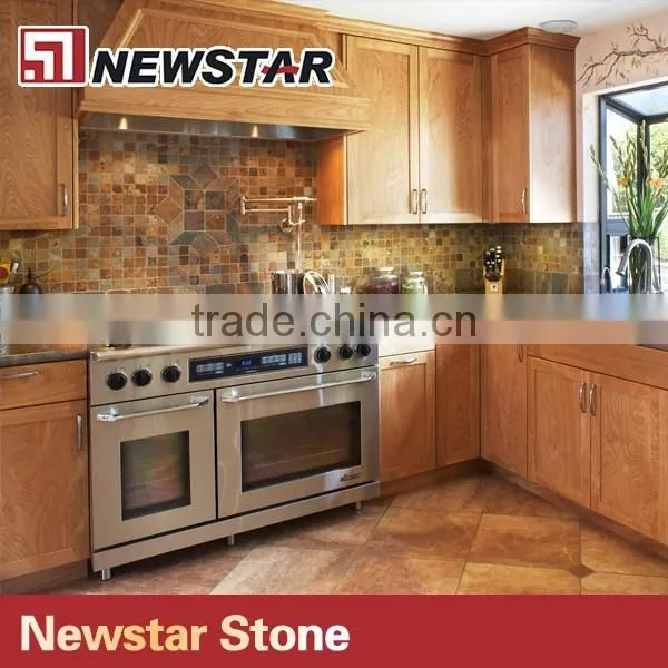 Newstar Factory Price Natural Stacked Stone Bachsplash Single Slate Mosaic