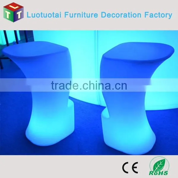 Manufacturer L48*W45*H85CM PE bar chair with remote control 16 mix changeable colors