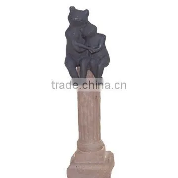 Cast Iron Vivid Frog Statue For Water Fountain