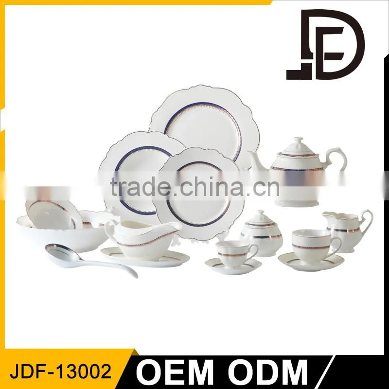 2017 new item Eco friendly custom blue fine bone china ceramic turkish tea pot with low price