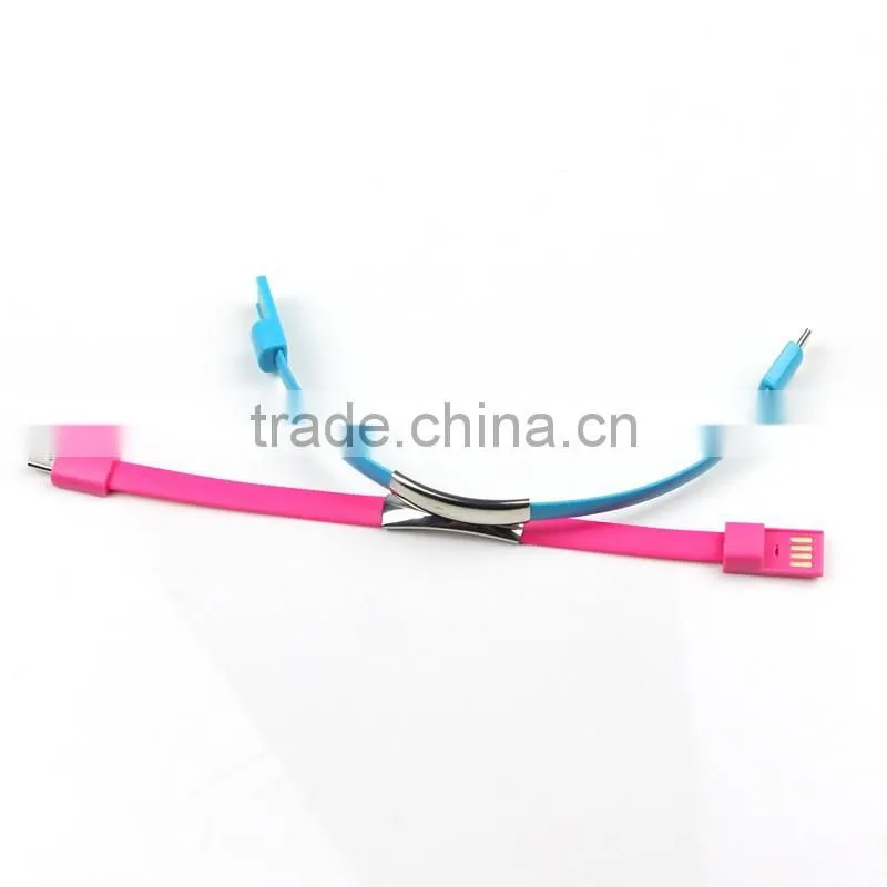 HOT USB Charging Charge Data Sync Cable For Phone Bracelet Wrist Band Charger