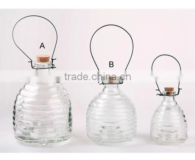 home and guarden glass bee catcher with different pattern