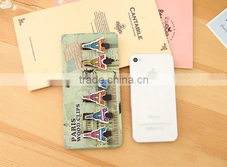 Wooden Eiffel Tower photo clip holder,memo clip