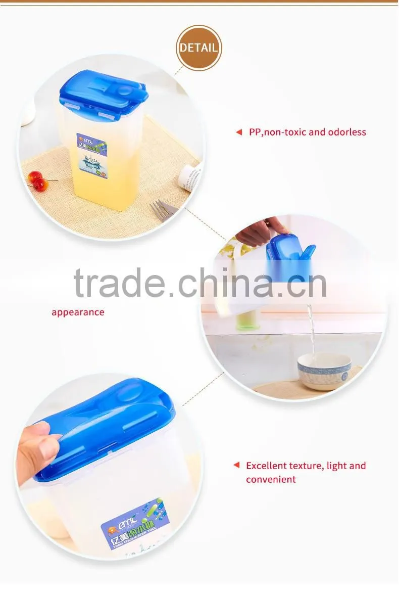 New lock style plastic juice /tea/water fresh cold kettle cold PP water bottle with lid