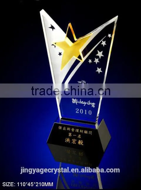 Exclusive Optical Crystal Dimension Award With Black Base