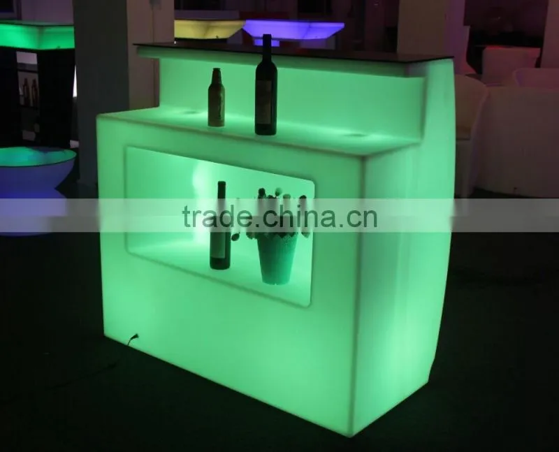 Round colorful top selling outdoor plastic led bar furniture
