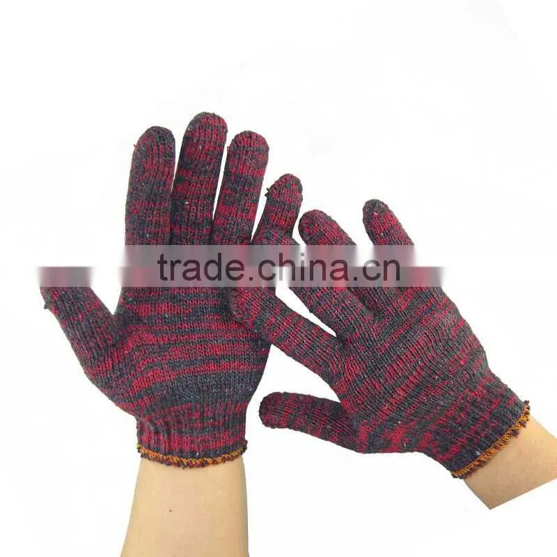 red palm Cotton safety gloves working gloves safety gloves work gloves knitted gloves, industrial gloves, garden gloves