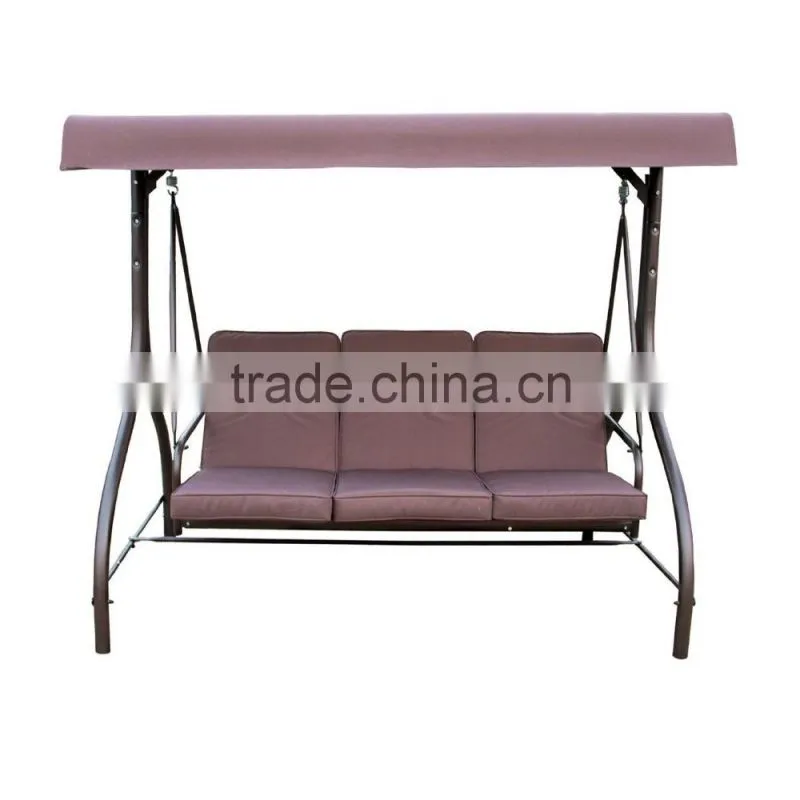 Customized Colors 3 Seats Red Swing Chair with cushion