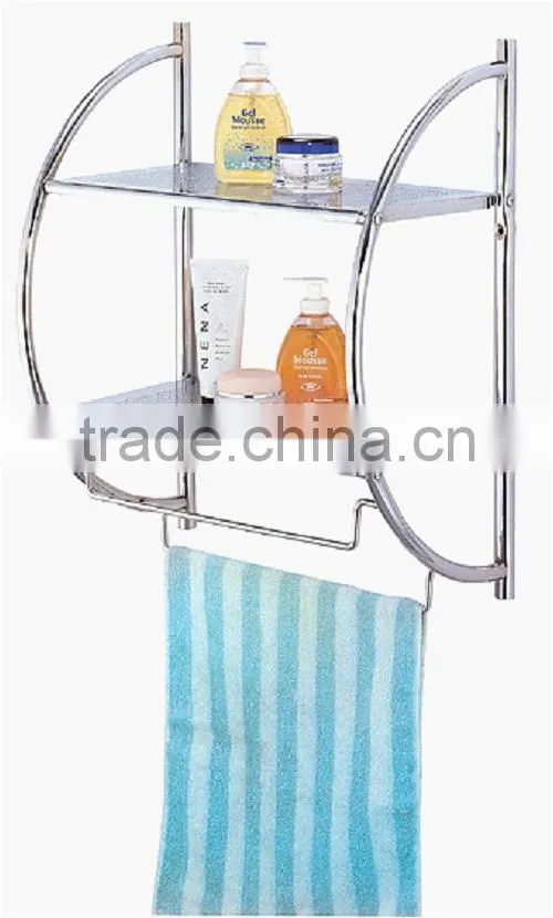 Stainless steel simple style towel rack, bathroom rotate towel hanger