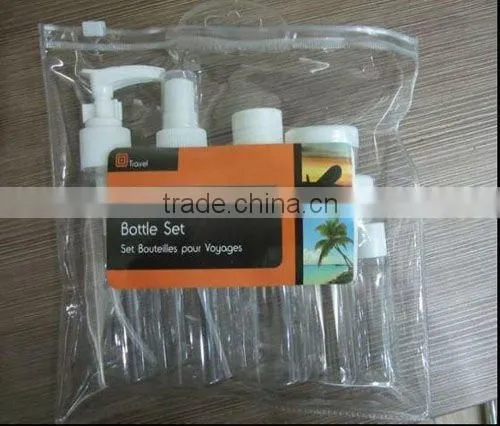 7pcs PET travel bottles set/cosmetic bottle