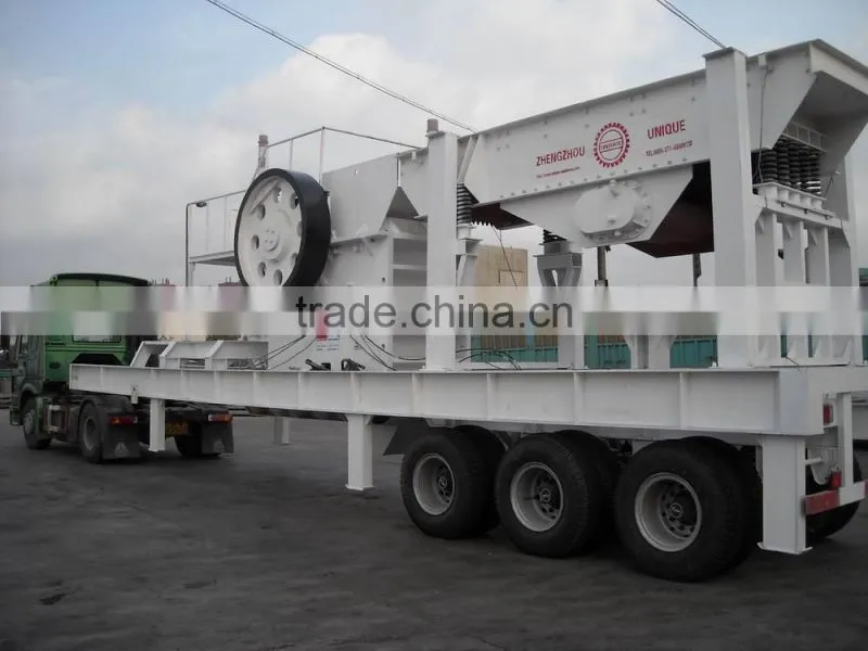 China Professional Trailer Type Crushing Plant for River Stone Quarry