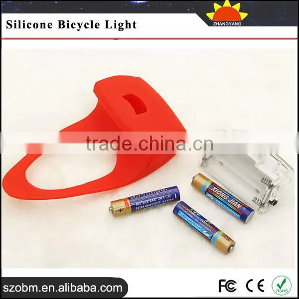Colorful shell 7 LED 3*AAA Multi-function Strobe Light on Bike Safety Silicone Bicycle Front Rear Wheel Light