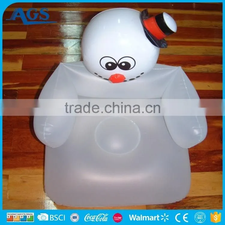 Durable cute pink pig animal inflatable chair