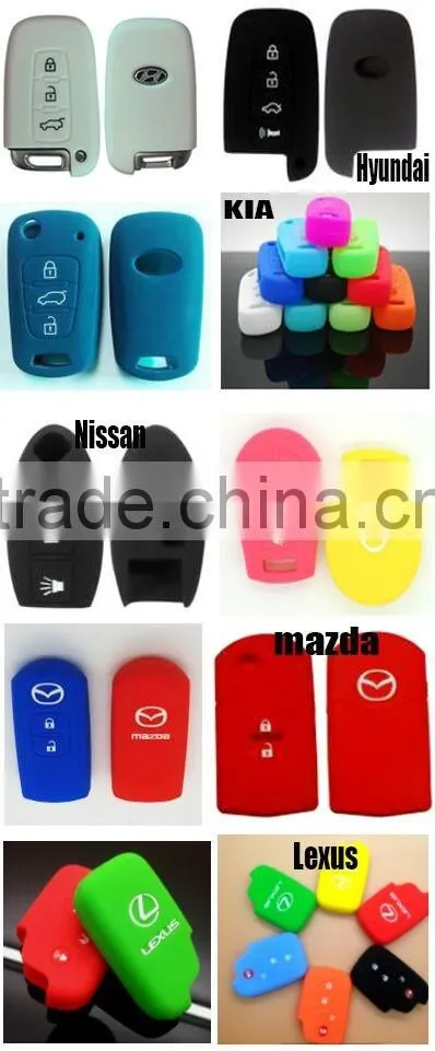 nice colors custom design protective soft silicone remote key cover