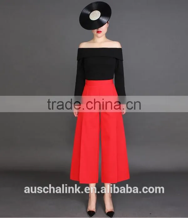 personalized high quality girls casual loose wide leg pants