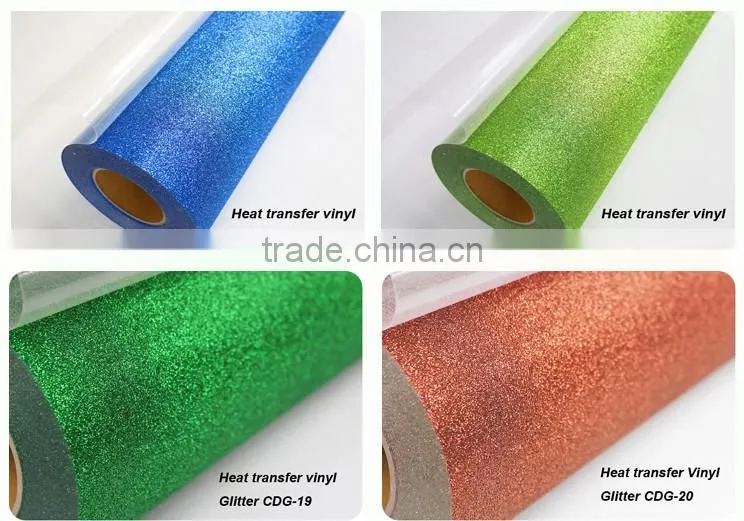 Korea Thermo heat transfer film vinyl glitter transfer
