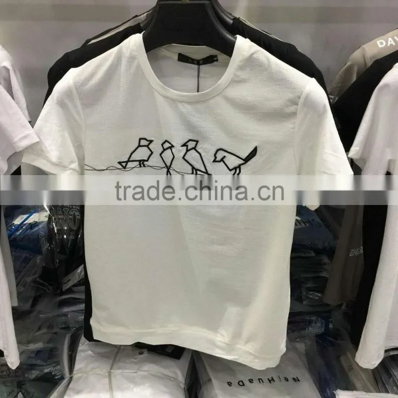 GZY Guangzhou stock lots linen fabric breathable soft t-shirt for man wholesale