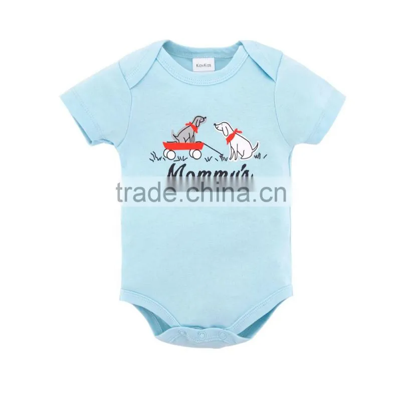Lovely Baby Clothes Dog Animal 100% Cotton Baby Rompers For Short Sleeve