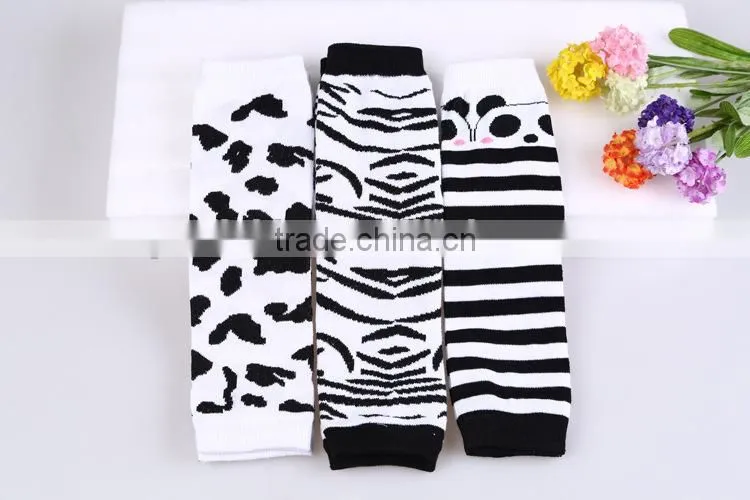 Baby Leg Warmers White And Black Kids Cotton Legging Warmers